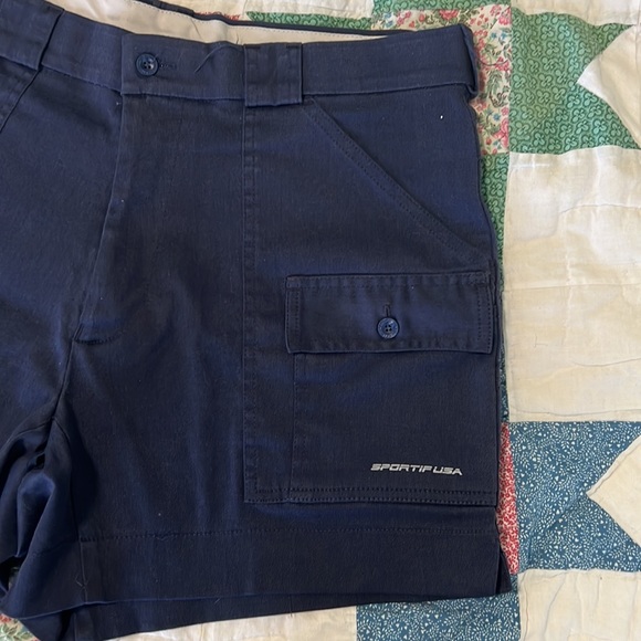 Men’s Vintage Navy Blue Sportif USA Cargo Shorts size 38 - Picture 2 of 6